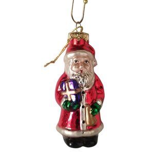 Santa Claus Christmas Ornament Hand Blown Glass Thomas Pacconi Classics 2003